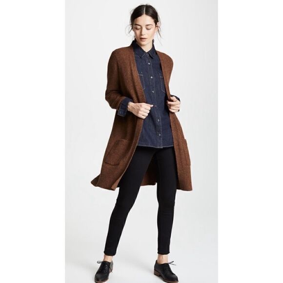Madewell Kent Open Boyfriend Cardigan in Rust
 Size XXS/ excellent - Picture 1 of 7